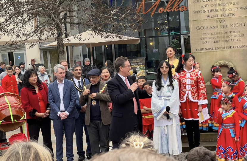 Jonathan Speaks at Woking Chinese Association New Year Event