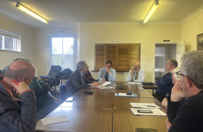 Jonathan Chairing the Flood Meeting