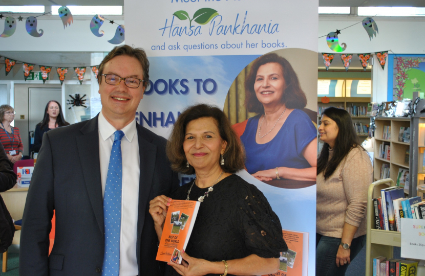 Jonathan Lord with Local Book Author, Hansa Pankhania