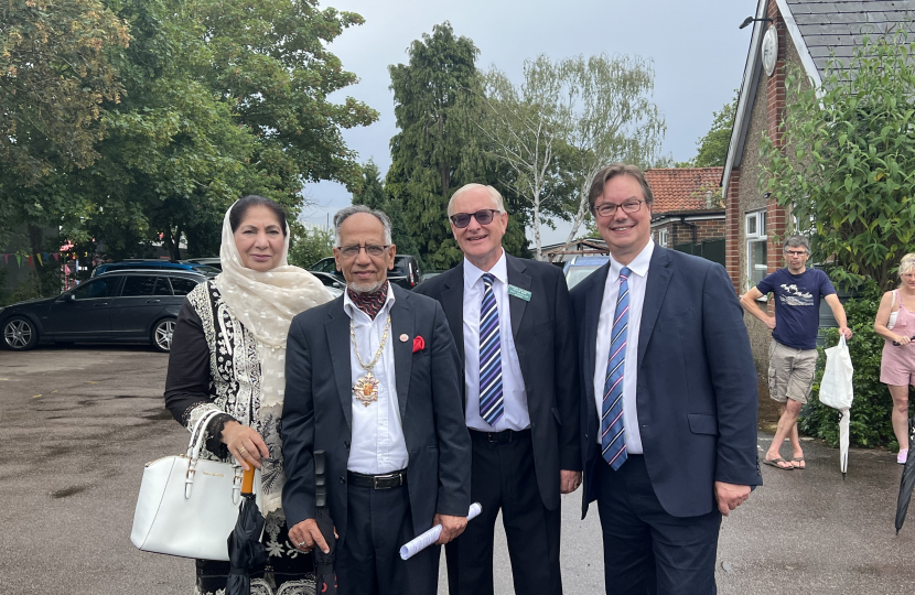 Jonathan with Woking Mayor, Mayoress and President of the Village Show