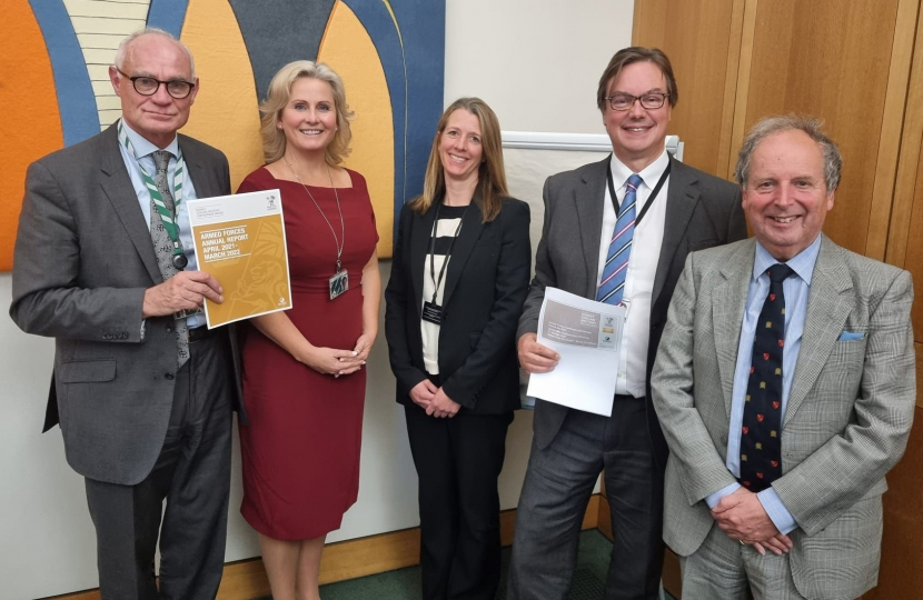 Jonathan Lord MP, Angela Richardson MP and Crispin Blunt MP with Canon Peter Bruinvels CC and Sarah Goodman 