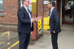 Rishi Sunak and Jonathan Lord Speaking at Woking Community Hospital