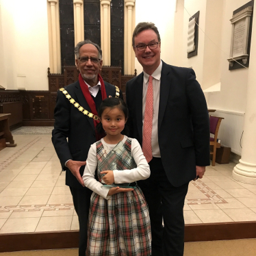 Jonathan Congratulates Woking's Young Musician of the Year