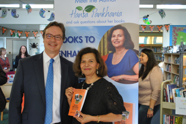 Jonathan Lord with Local Book Author, Hansa Pankhania