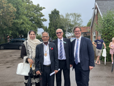 Jonathan with Woking Mayor, Mayoress and President of the Village Show