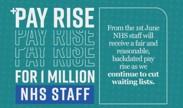 NHS pay rise text 