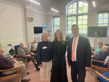 Jonathan Lord MP with Laura Trott MP and Sandra Smook